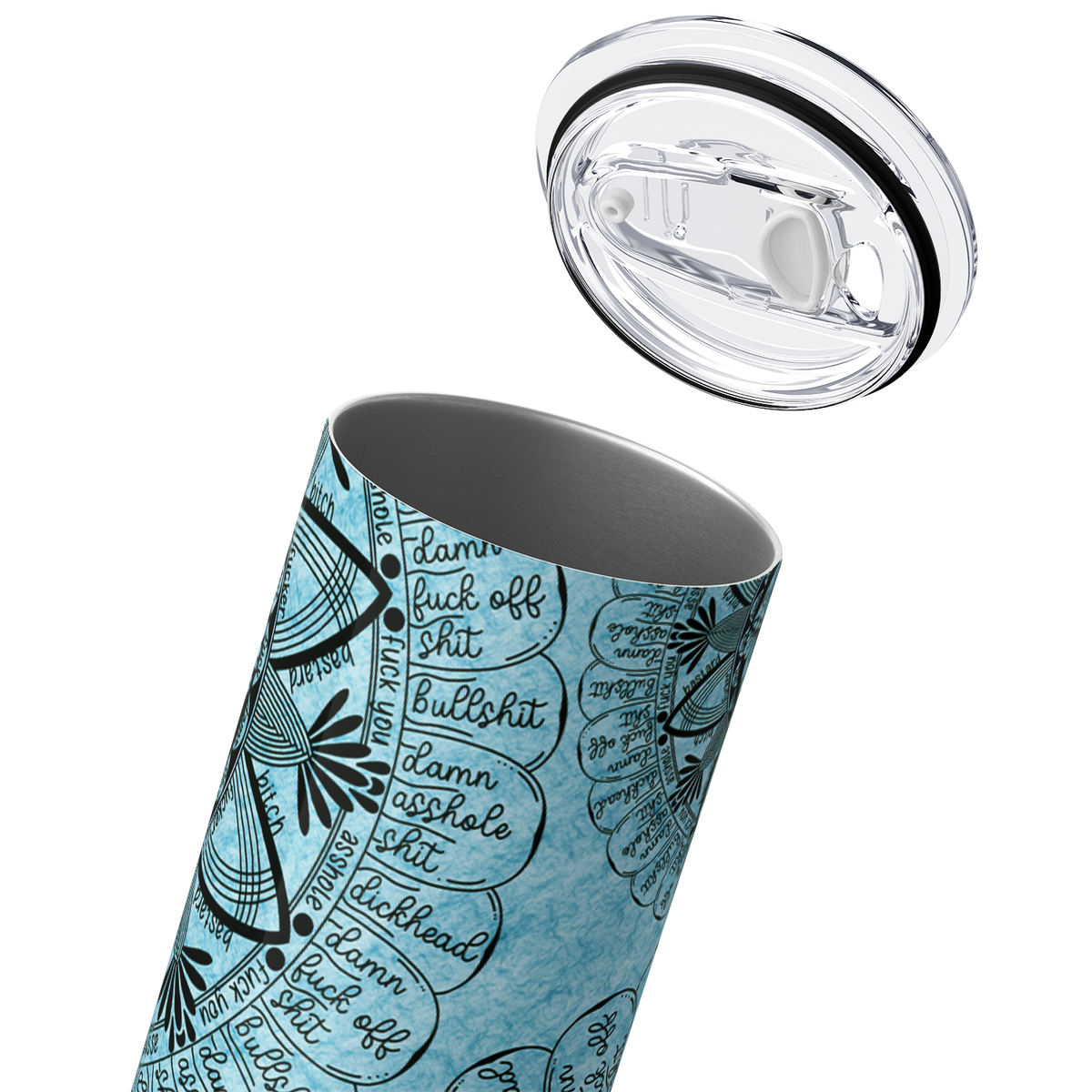 Mandala Cuss Words 20oz Skinny Tumbler