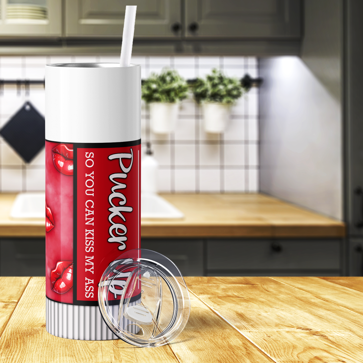 Pucker Up 20oz Skinny Tumbler