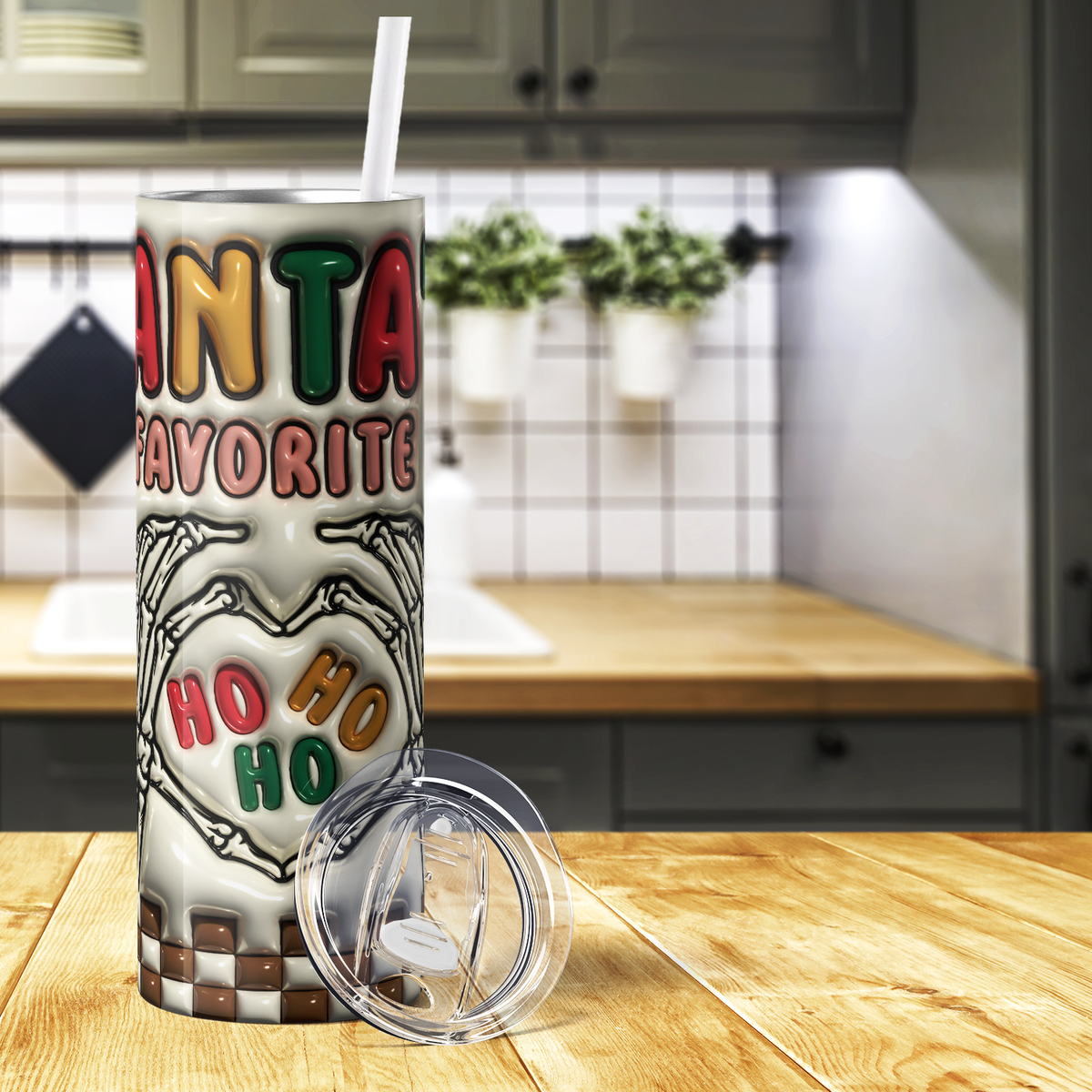 Santa's Favorite HO HO HO 20oz Skinny Tumbler