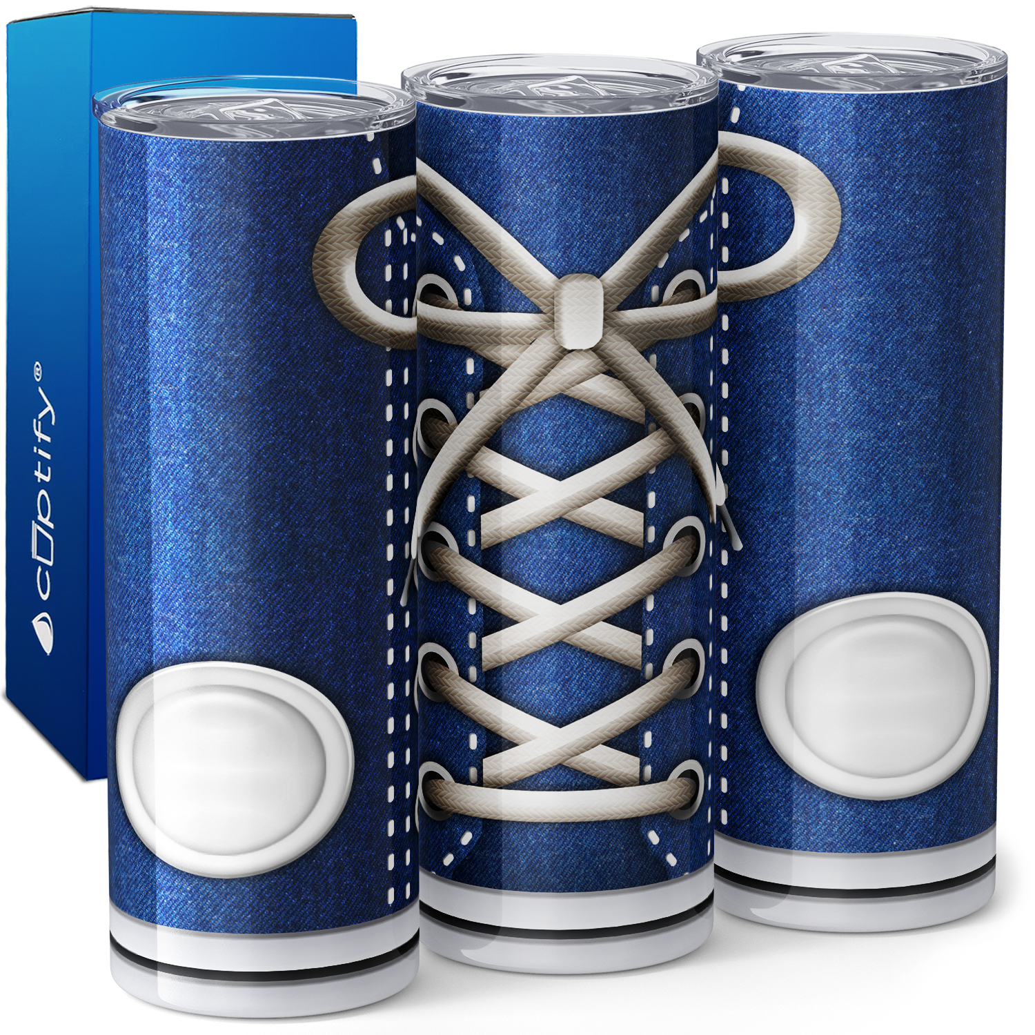 Blue Sneakers 20oz Skinny Tumbler