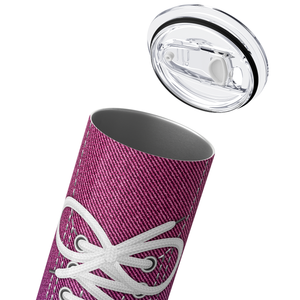 Denim Pink Shoes 20oz Skinny Tumbler