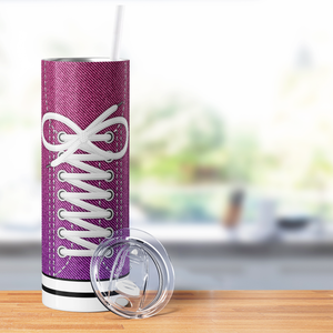 Denim Pink Shoes 20oz Skinny Tumbler