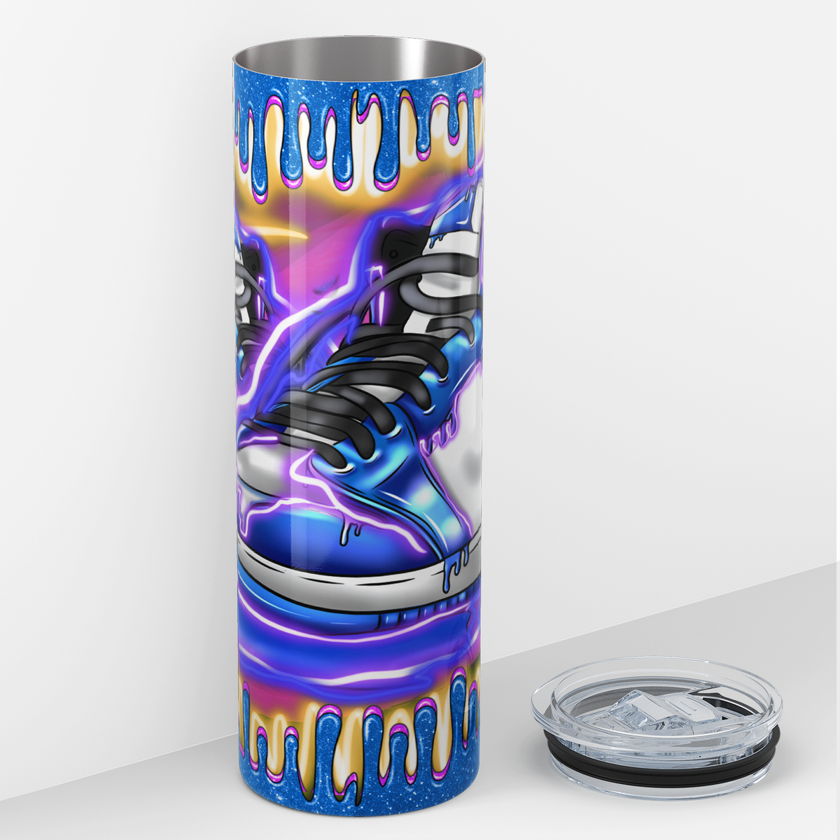 Dripping Sneakers Blue 20oz Skinny Tumbler