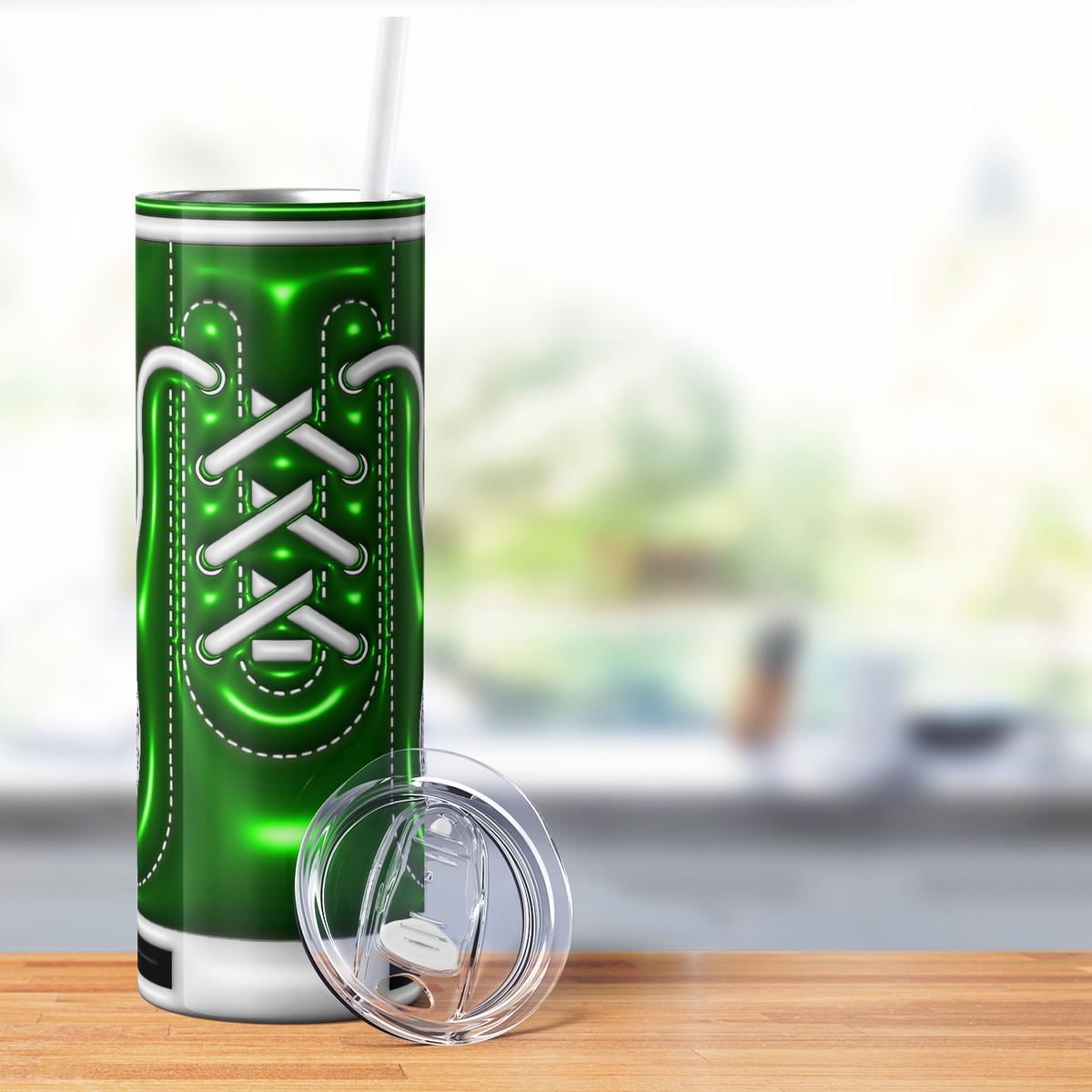 Green Inflated Star Shoes 20oz Skinny Tumbler