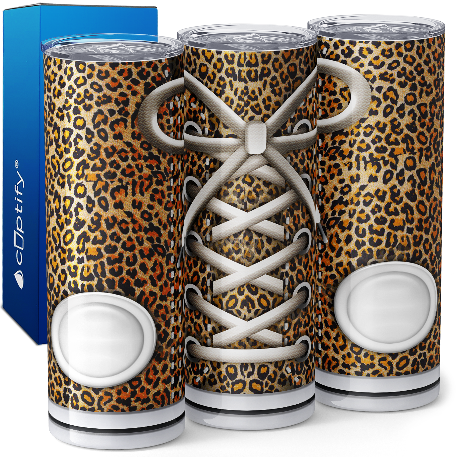 Leopard Print Sneakers 20oz Skinny Tumbler