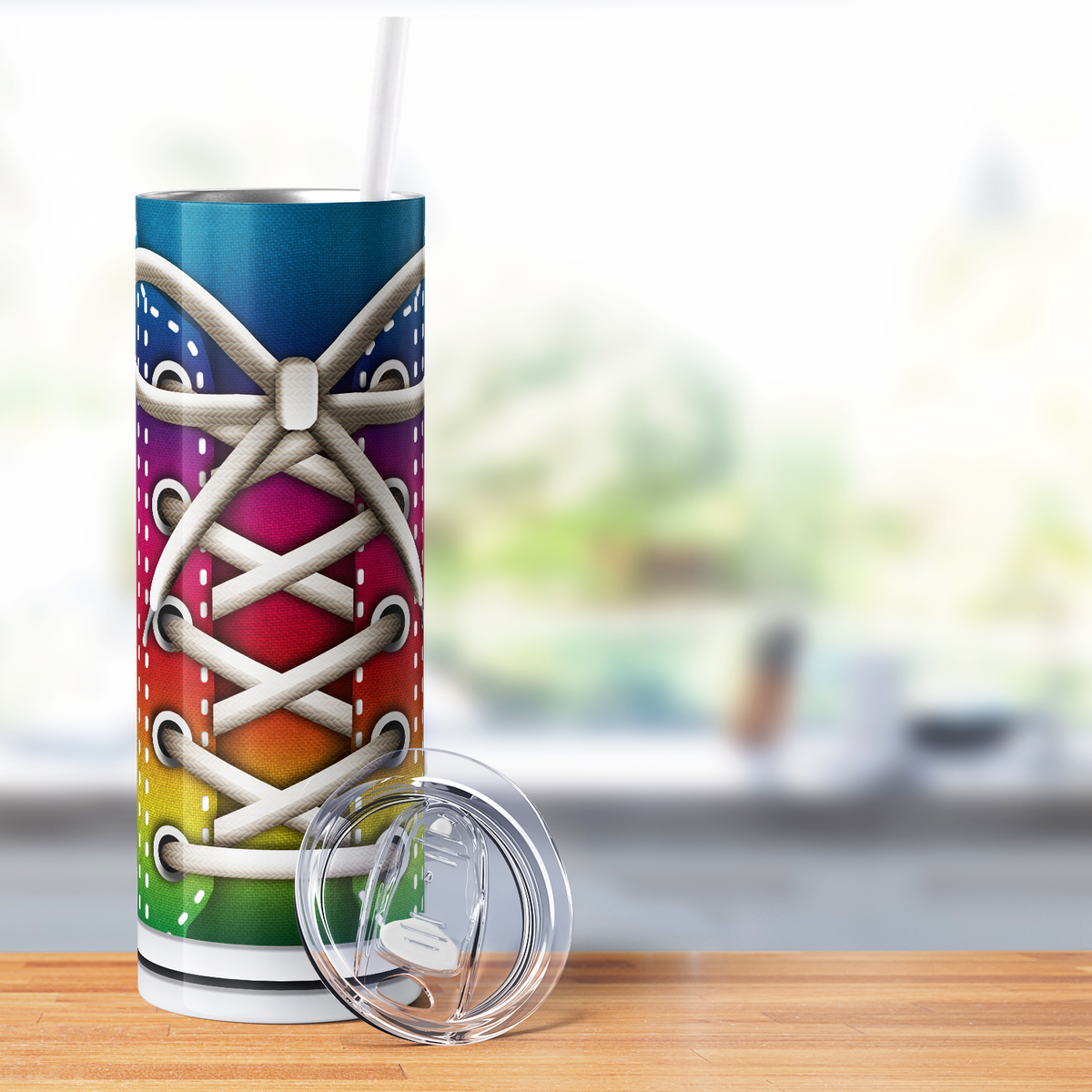 Rainbow Sneakers 20oz Skinny Tumbler