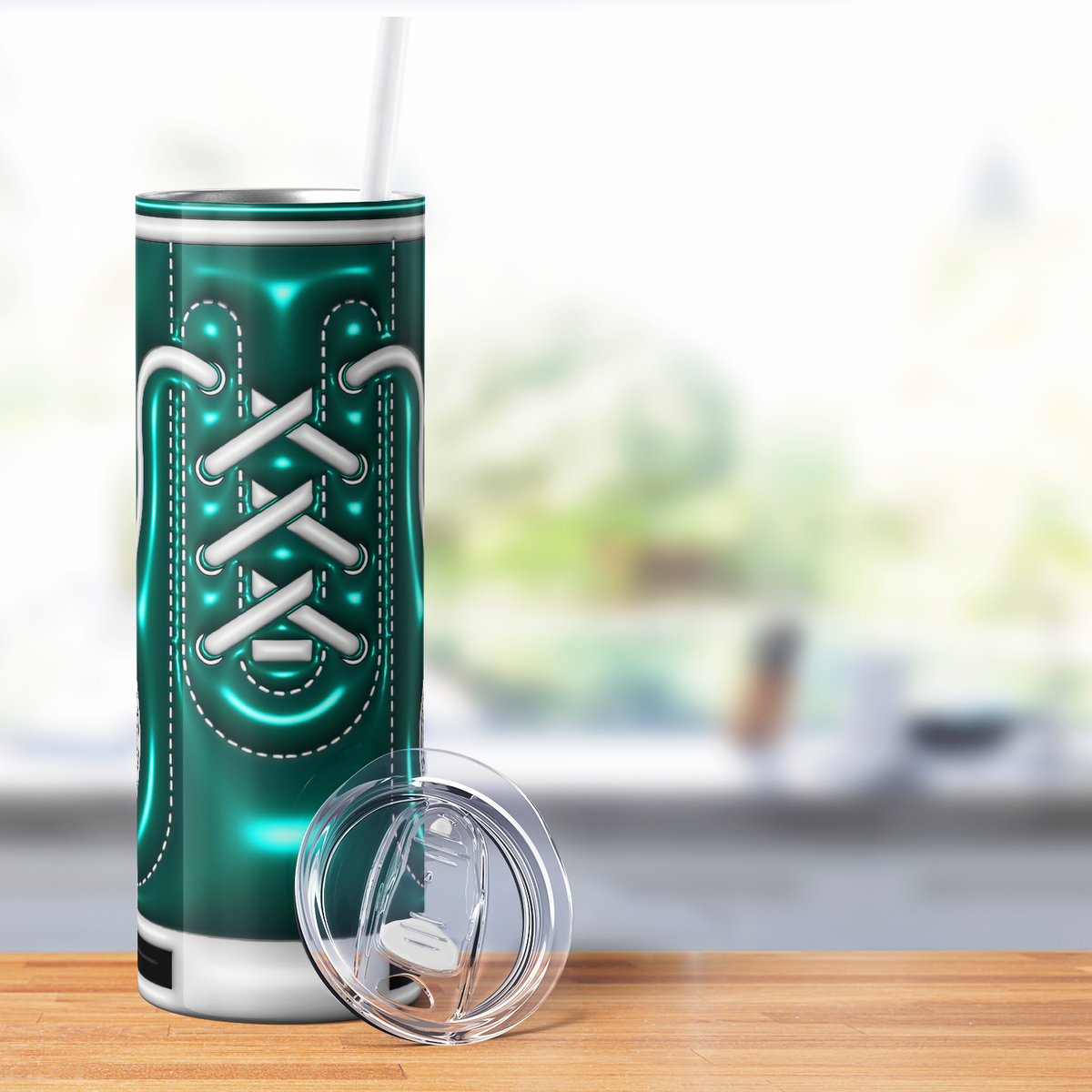 Seafoam Inflated Star Shoes 20oz Skinny Tumbler