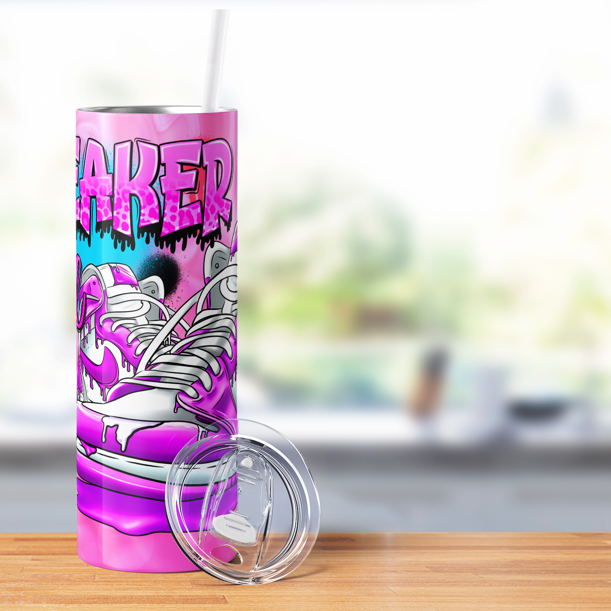 Sneaker Girl Pink 20oz Skinny Tumbler