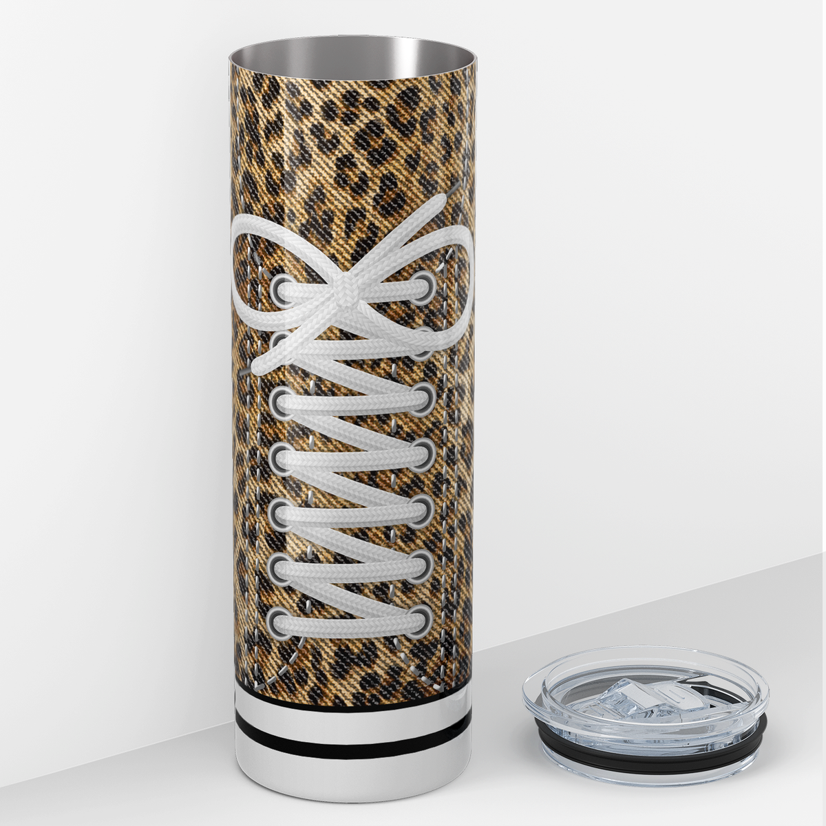Sneaker Shoe Leopard Print 20oz Skinny Tumbler