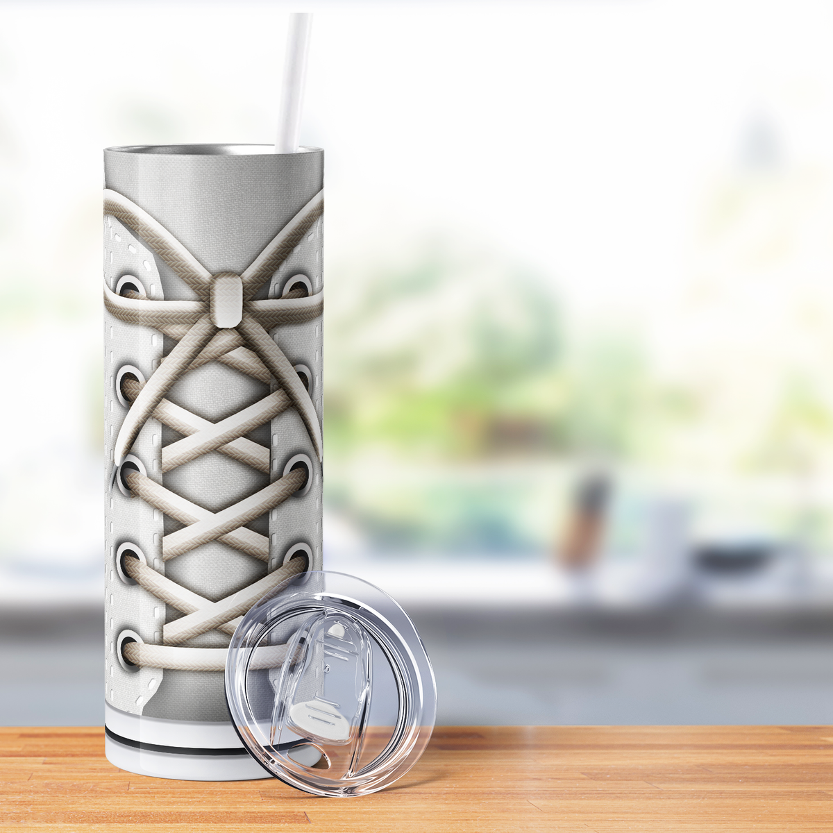 White Sneakers 20oz Skinny Tumbler