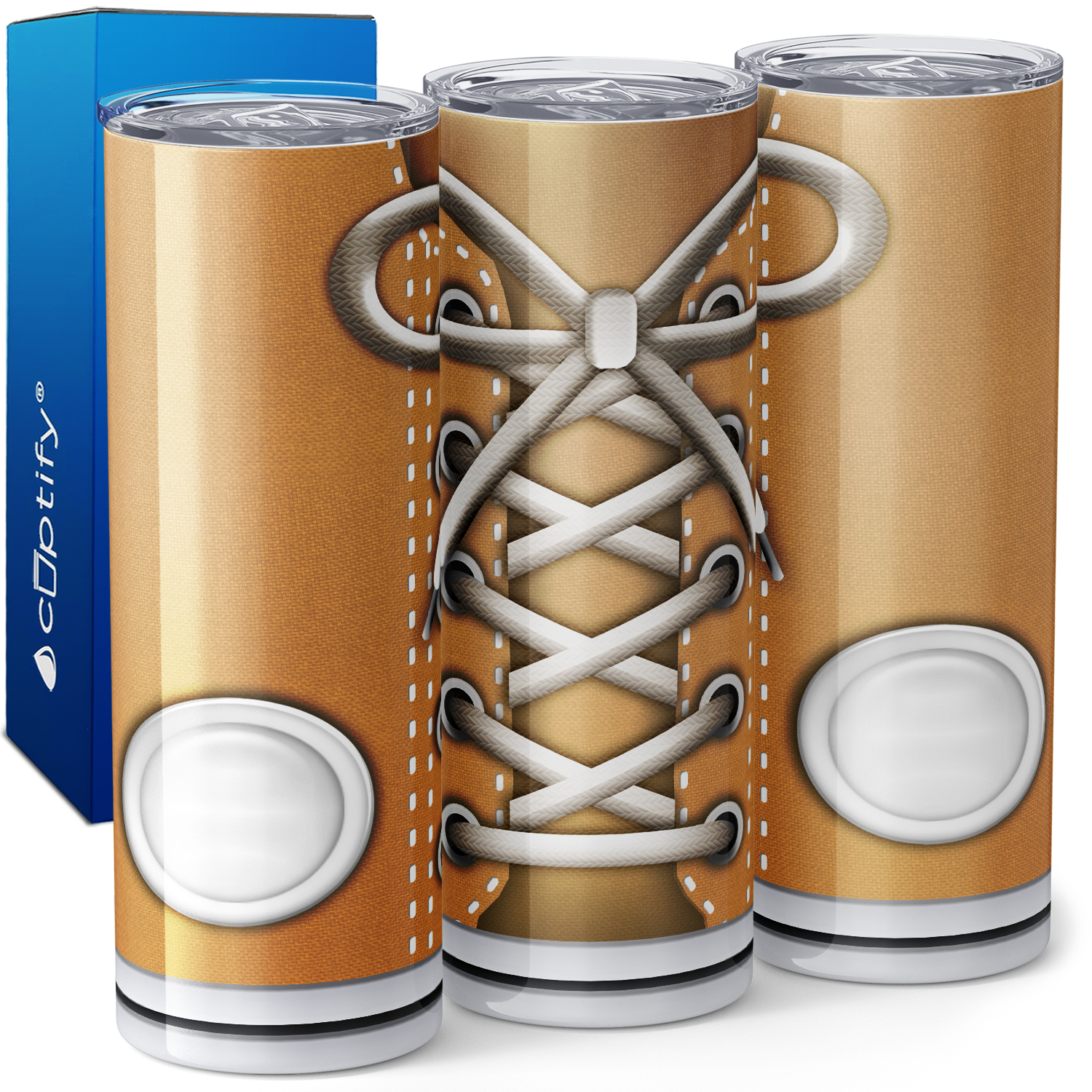 Yellow Sneakers 20oz Skinny Tumbler