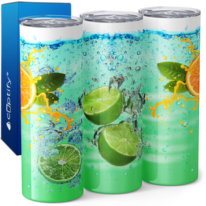 Lime and Orange Cocktail 20oz Skinny Tumbler