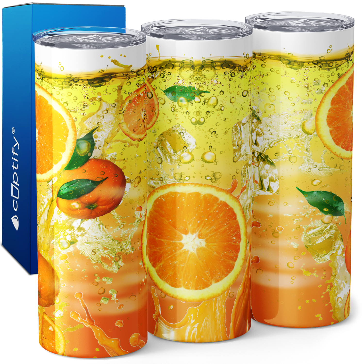 Orange Cocktail 20oz Skinny Tumbler