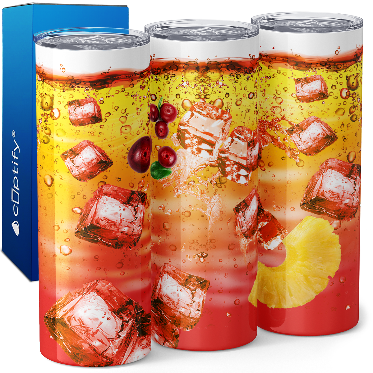 Pineapple Berry Cocktail 20oz Skinny Tumbler