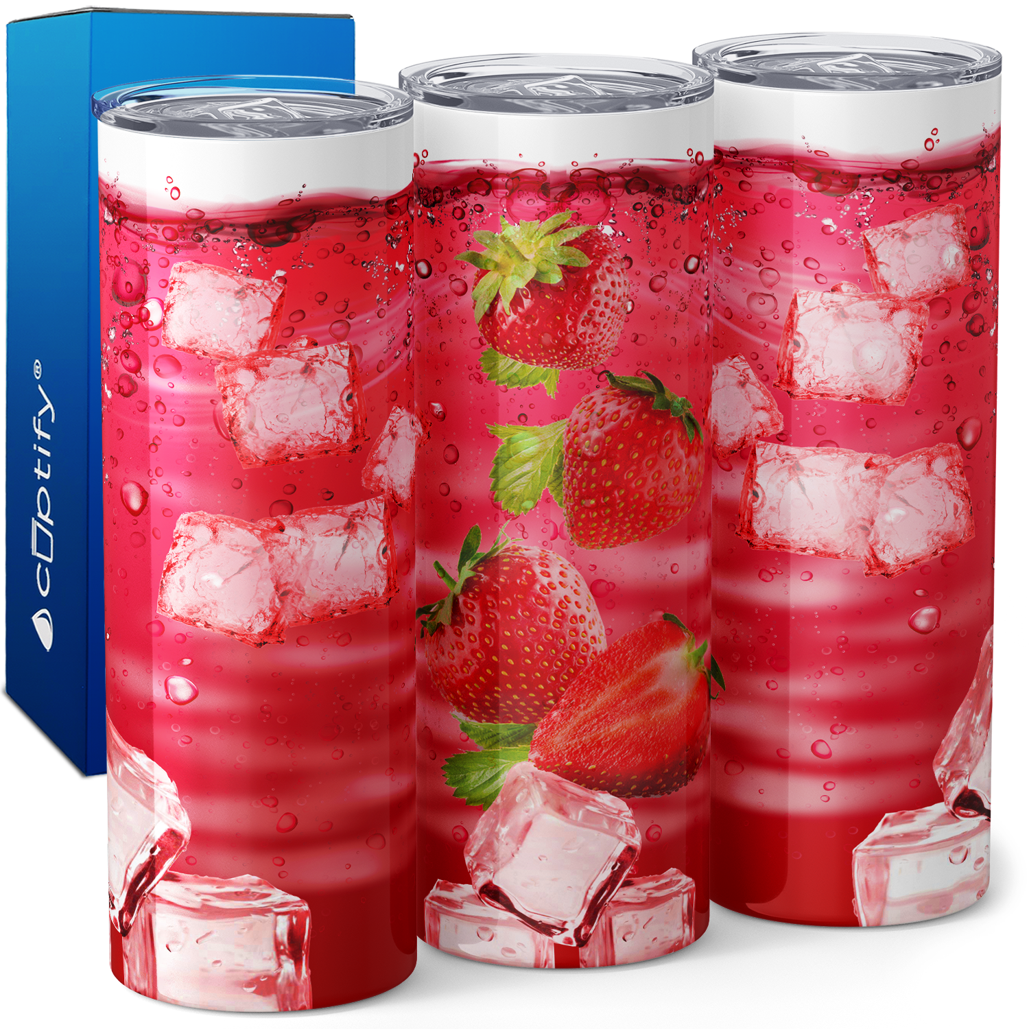 Strawberry Cocktail 20oz Skinny Tumbler