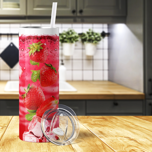 Strawberry Cocktail 20oz Skinny Tumbler