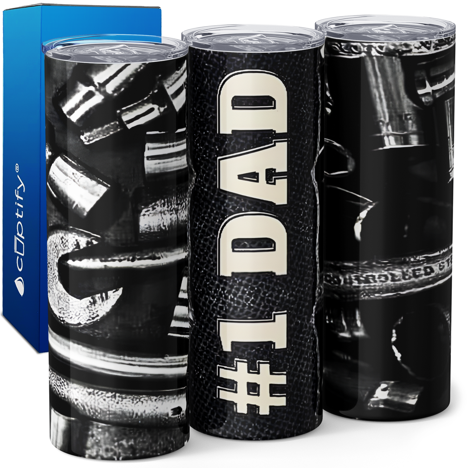 #1 Dad Mechanic Tools 20oz Skinny Tumbler