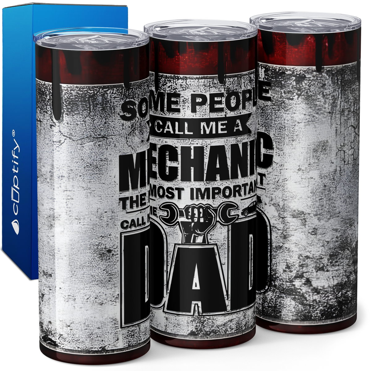 Dad Some People Call Me a Mechanic 20oz Skinny Tumbler