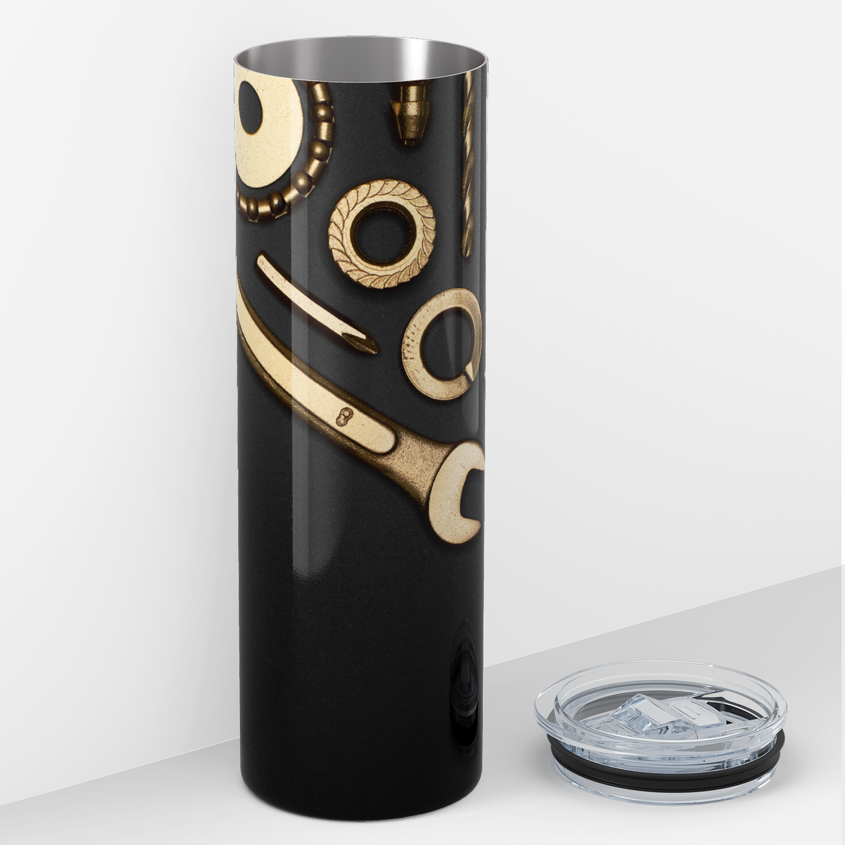 Gold Mechanic Tools 20oz Skinny Tumbler