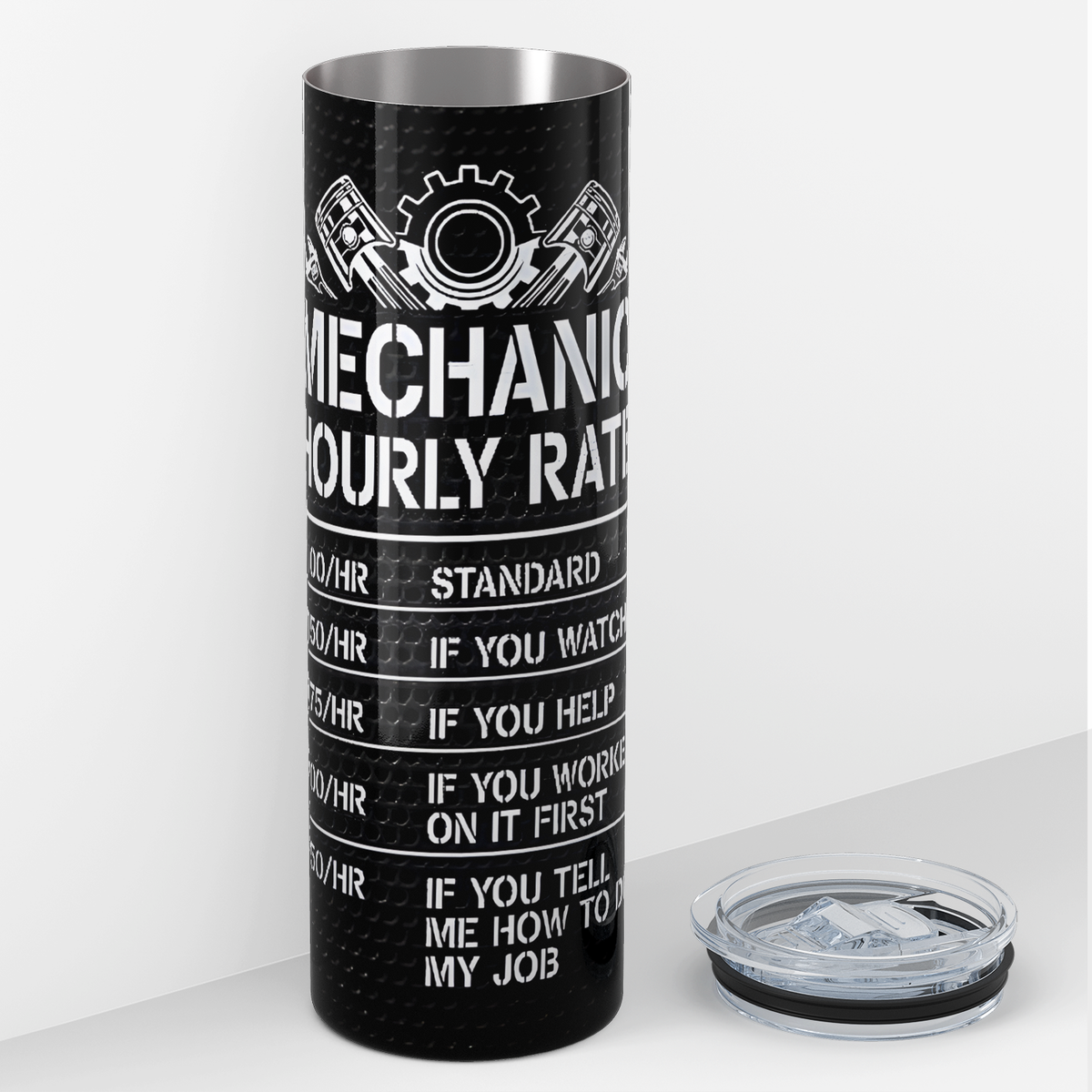Mechanic Hourly Rate 20oz Skinny Tumbler