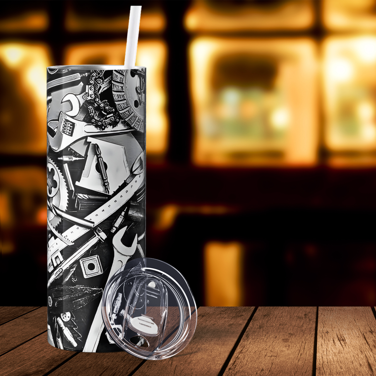 Mechanic Tools Stainless 20oz Skinny Tumbler