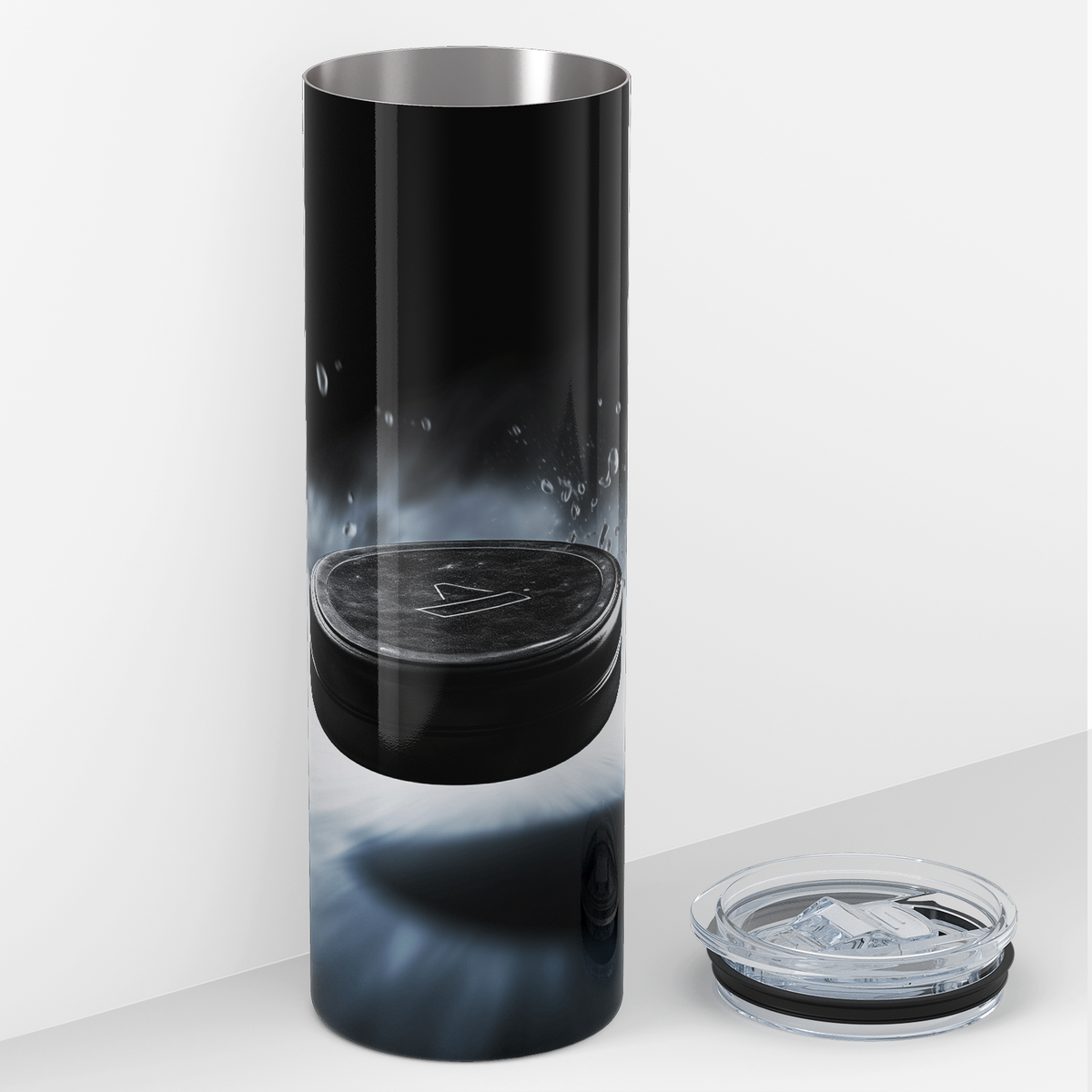 Ice Hockey Puck 20oz Skinny Tumbler