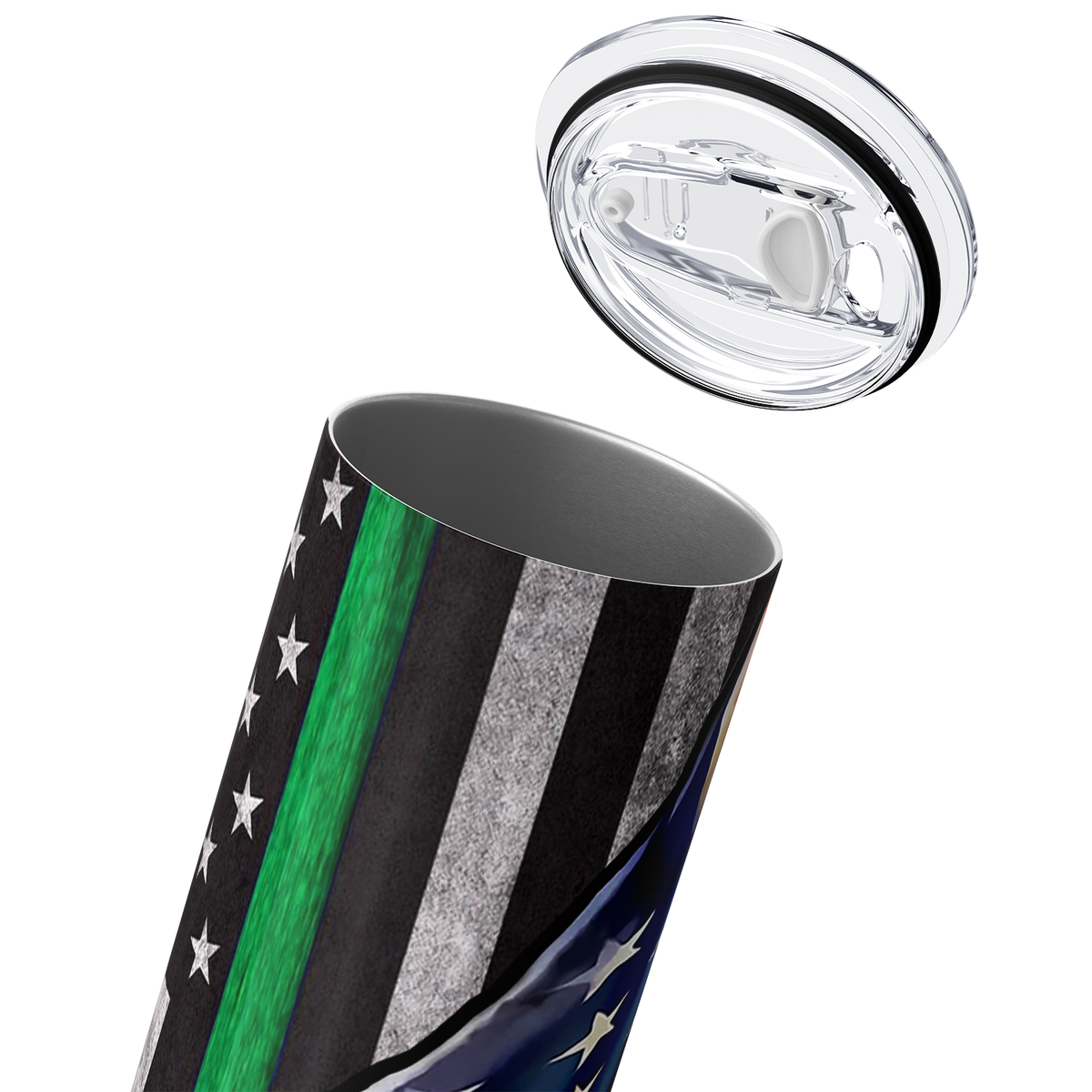 Border Patrol American Flag 20oz Skinny Tumbler