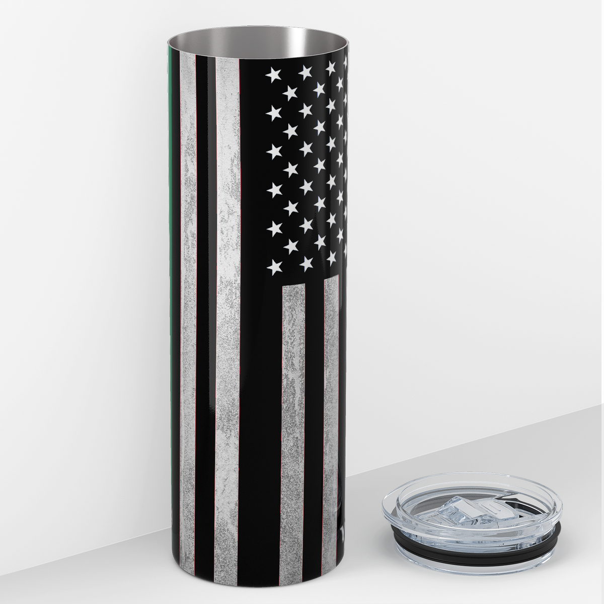 Personalized Border Patrol Flag 20oz Skinny Tumbler