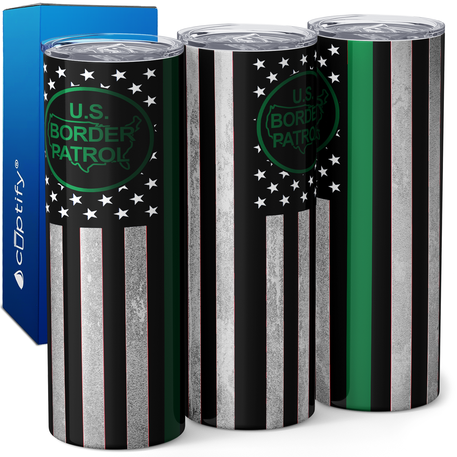 US Border Patrol 20oz Skinny Tumbler
