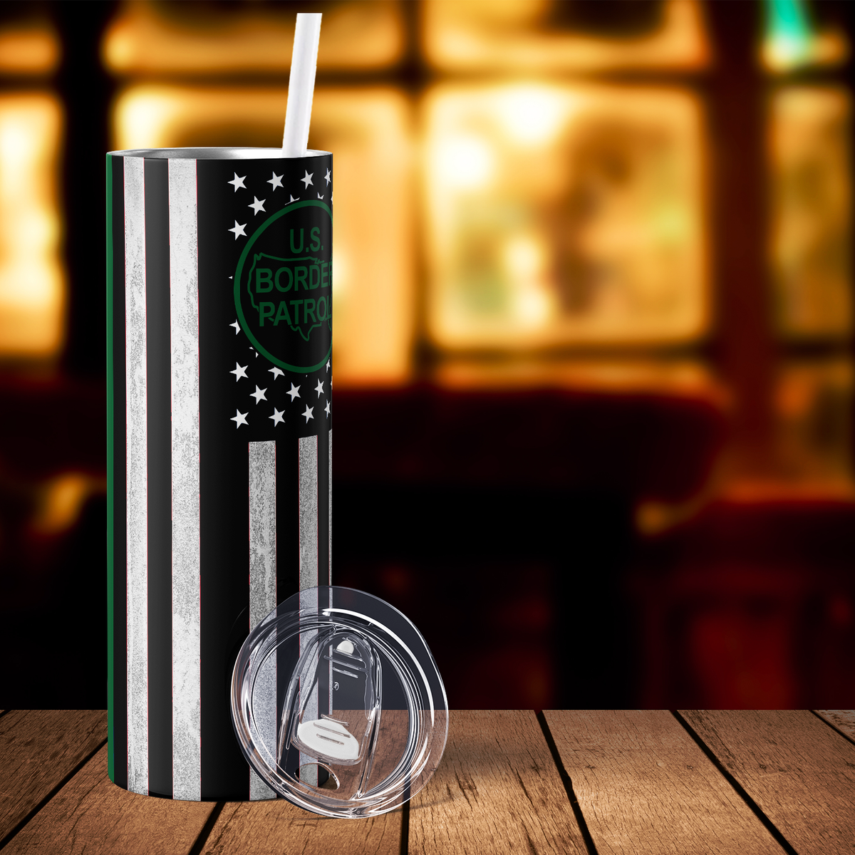 US Border Patrol 20oz Skinny Tumbler