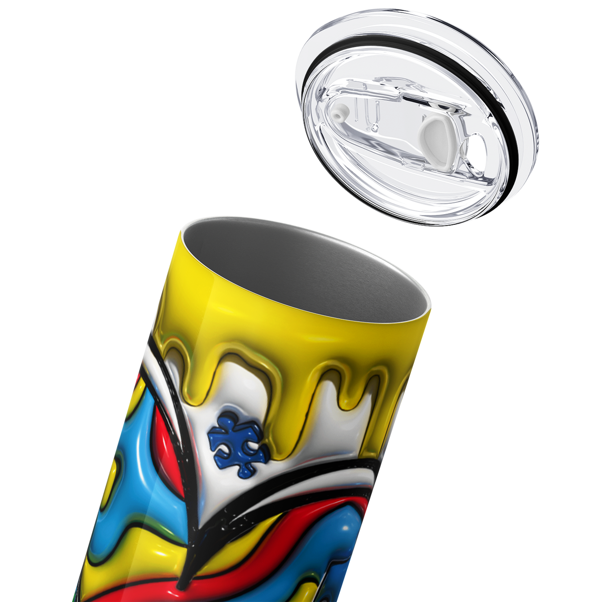 Peace Love Autism Awareness 20oz Skinny Tumbler