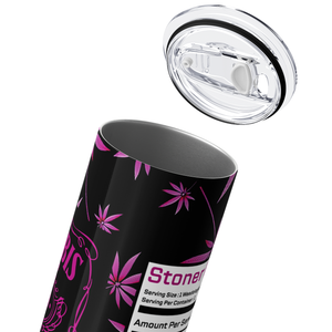 Stoner Facts Black Pink Funny Weed 20oz Skinny Tumbler
