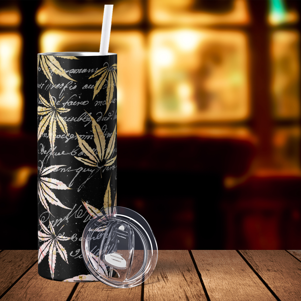 Weed Script Art 20oz Skinny Tumbler