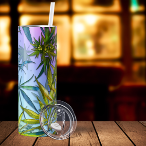 Cannabis Weed Pastel 20oz Skinny Tumbler