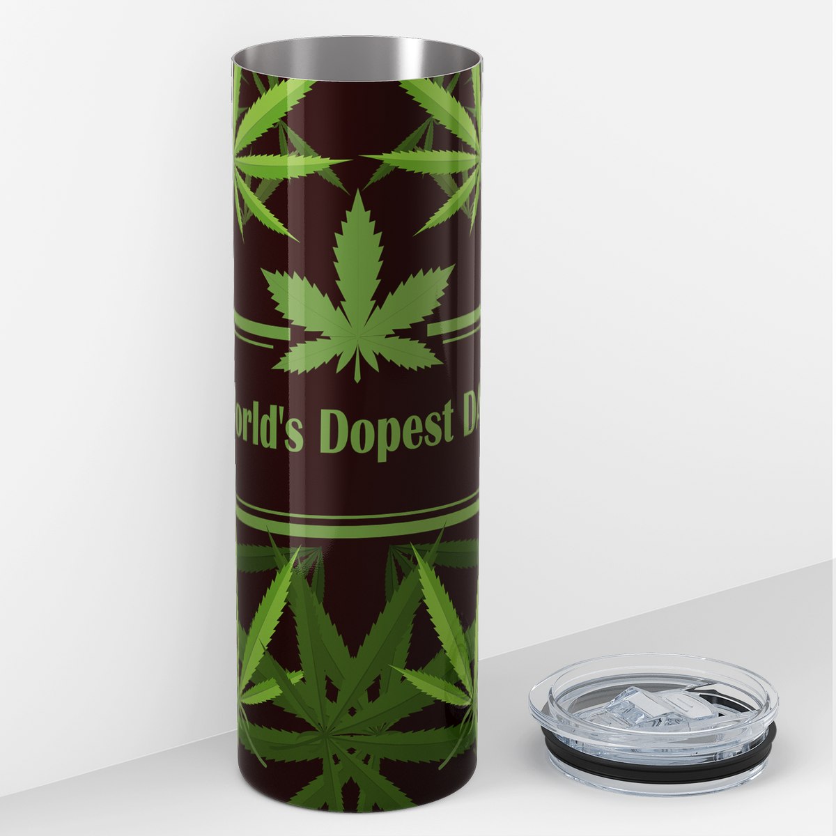 World's Dopest Dad Weed 20oz Skinny Tumbler