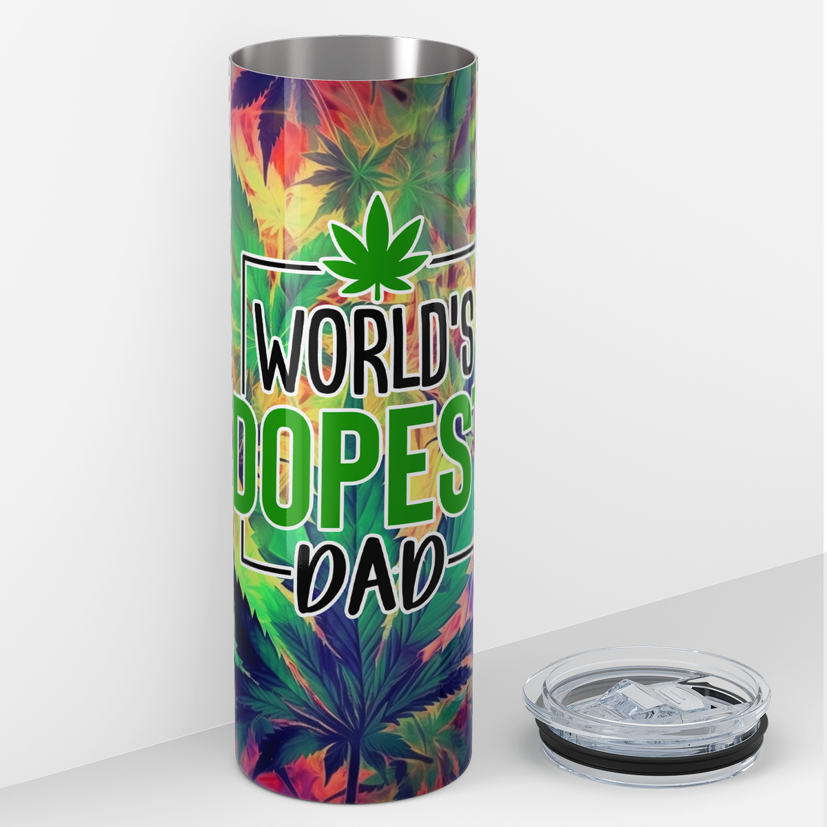 Weed World's Dopest Dad 20oz Skinny Tumbler