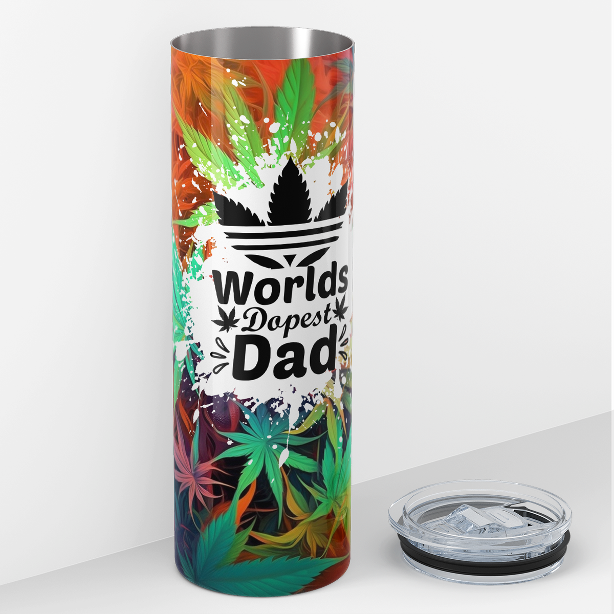 Cannabis World's Dopest Dad 20oz Skinny Tumbler