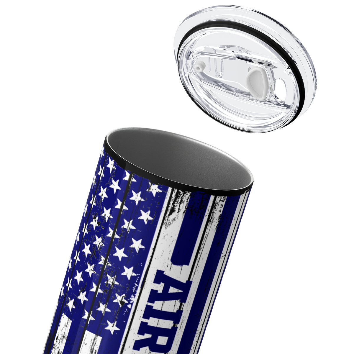 Air Force American Flag 20oz Skinny Tumbler