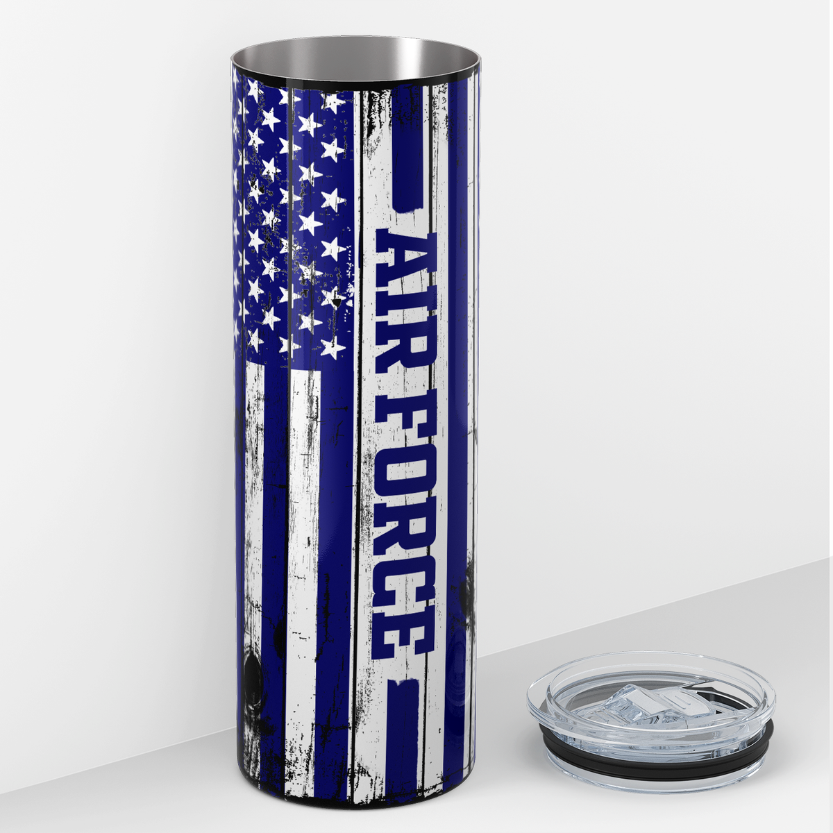 Air Force American Flag 20oz Skinny Tumbler