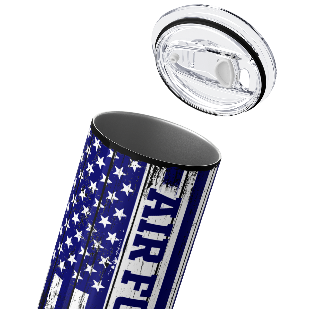 Air Force Dad American Flag 20oz Skinny Tumbler