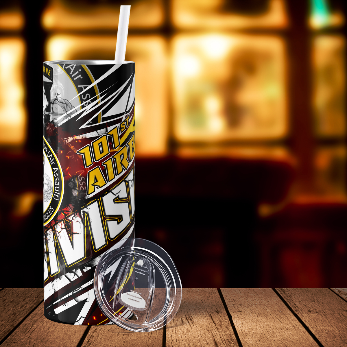 Screaming Eagles 101st Ariborne Division 20oz Skinny Tumbler