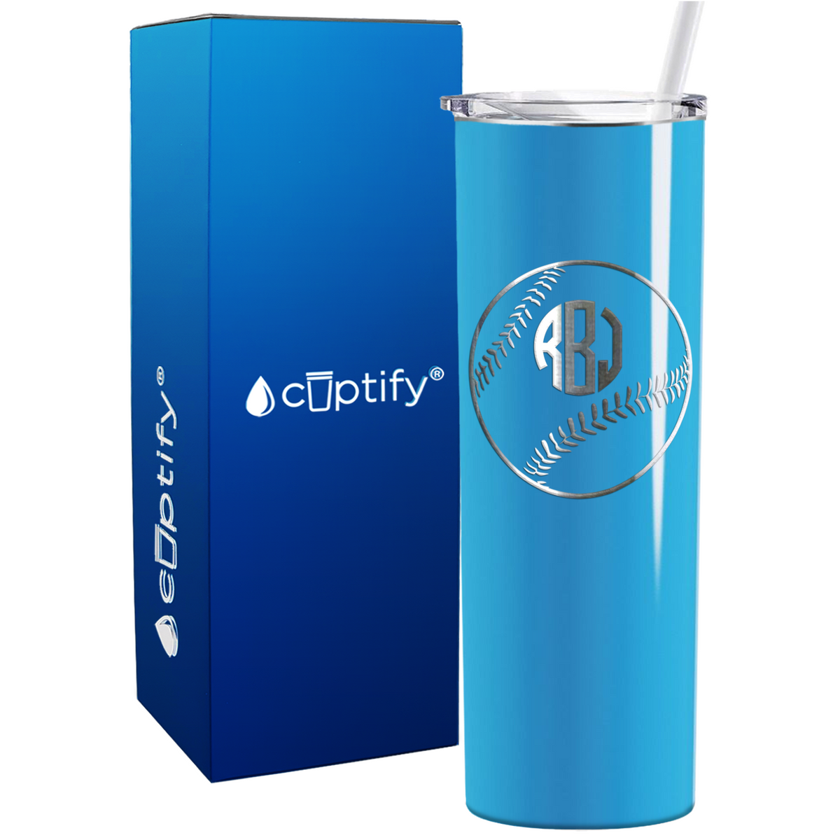 Baseball Monogram Design 20oz Skinny Tumbler
