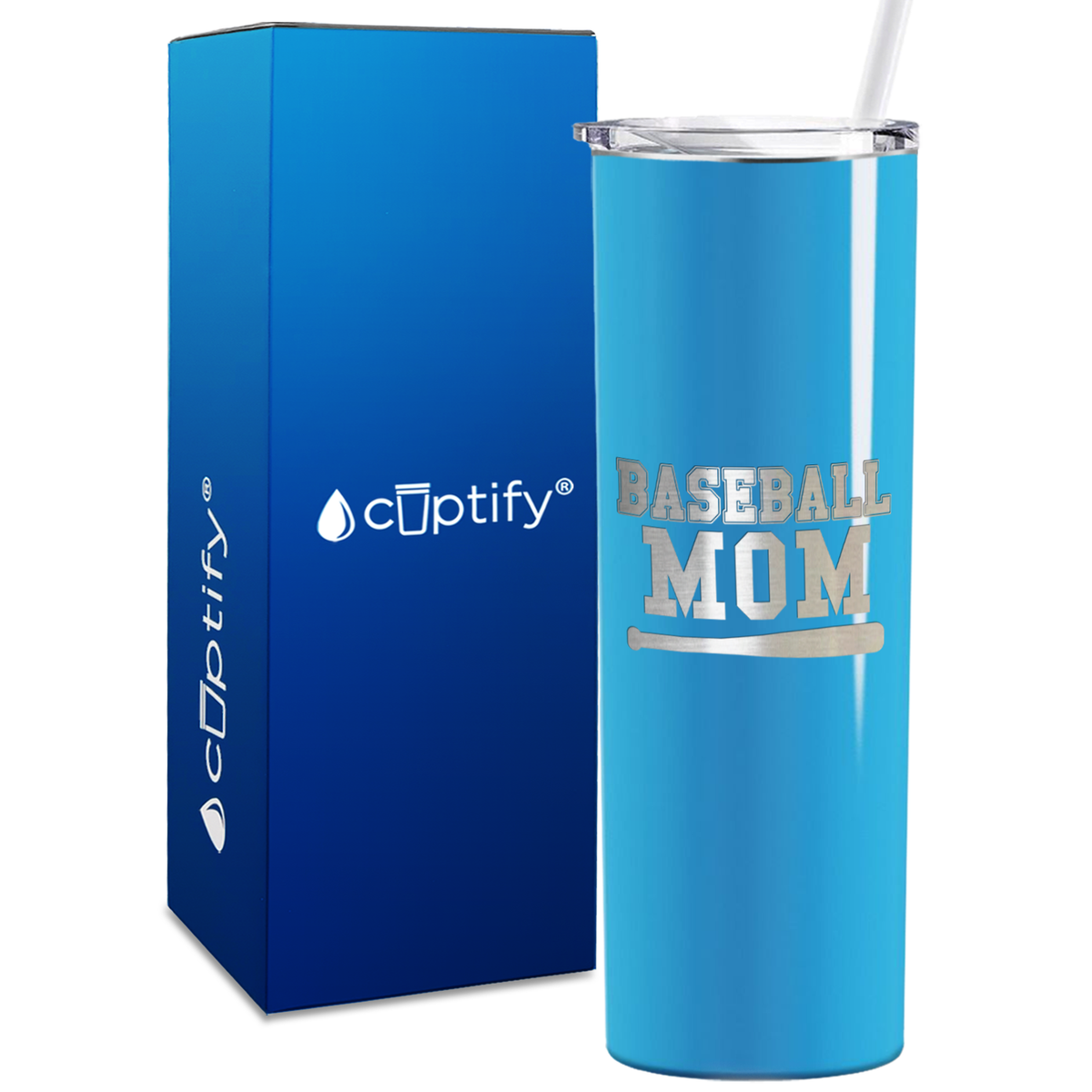 Baseball Mom Bat 20oz Skinny Tumbler