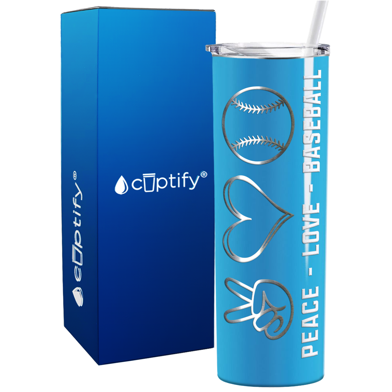 Stressed Blessed and Baseball Obsessed on 20oz Skinny Stainless Steel Tumbler