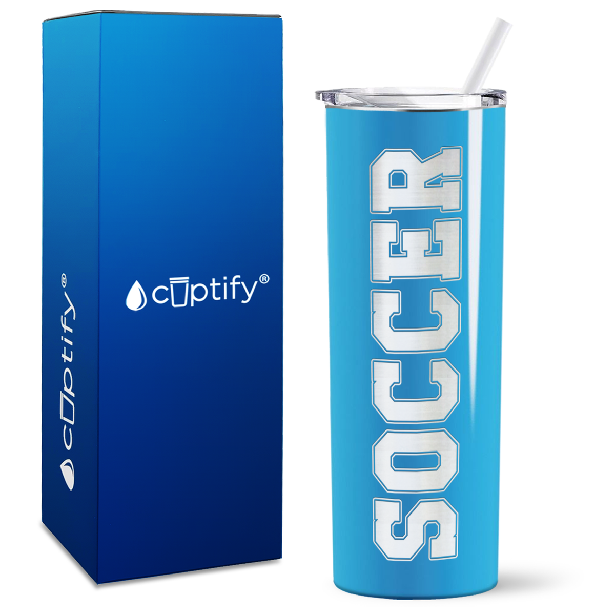 Soccer on 20oz Skinny Tumbler