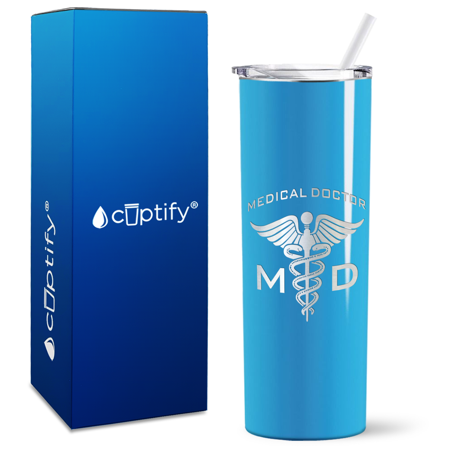 MD Medical Doctor on 20oz Skinny Tumbler