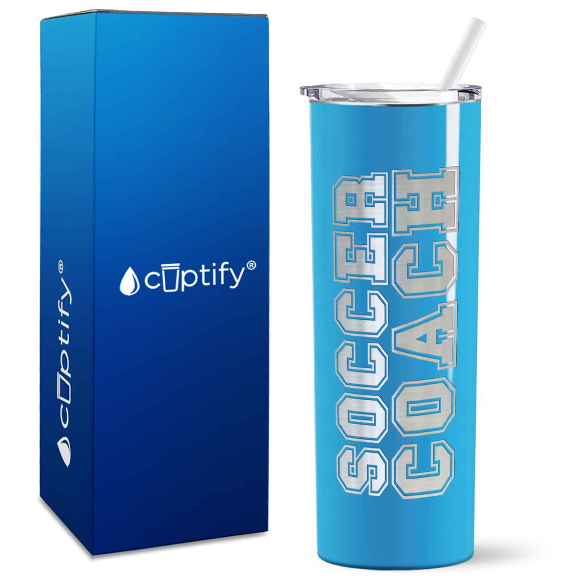 Soccer Coach on 20oz Skinny Tumbler