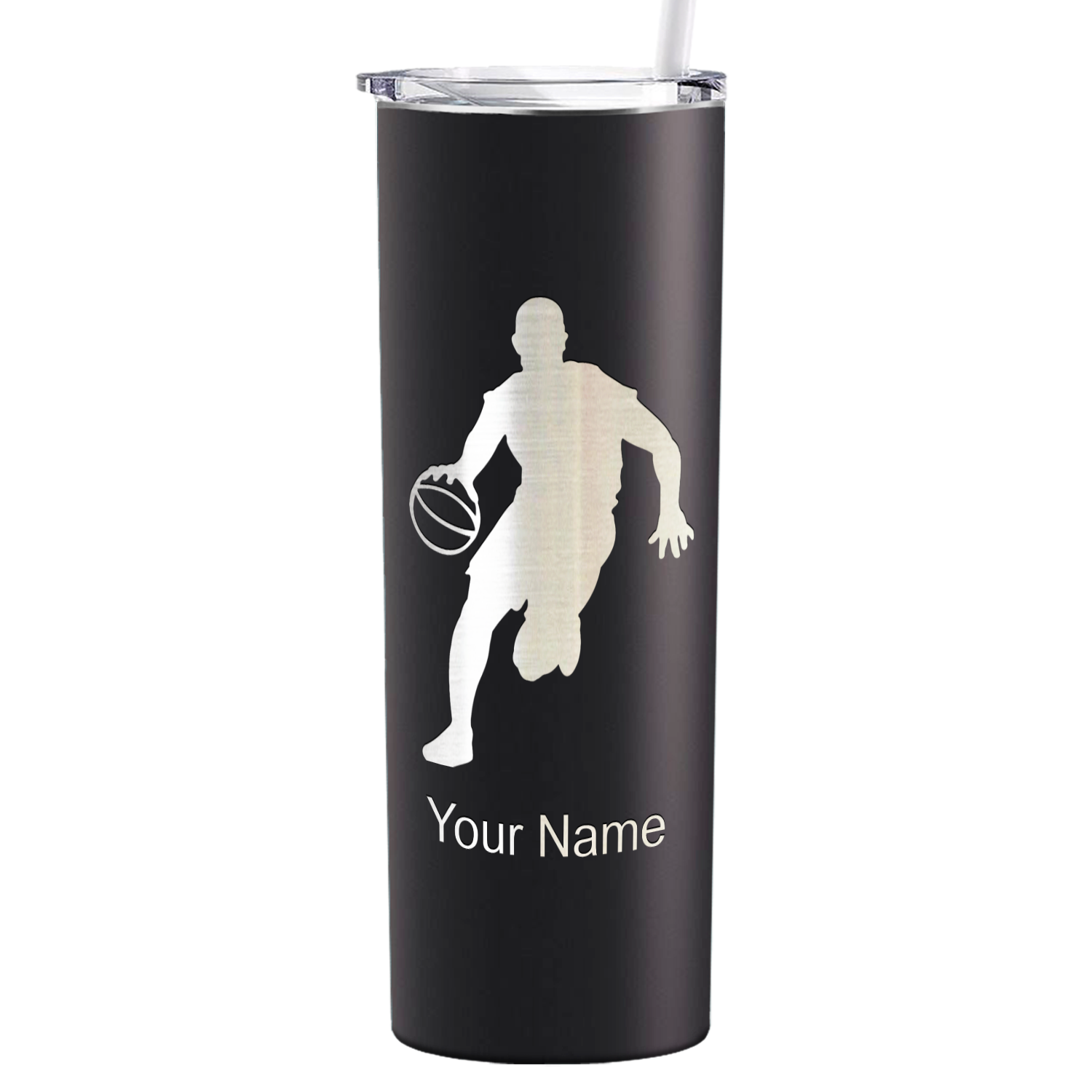 Personalized Basketball Player Silhouette Tumbler