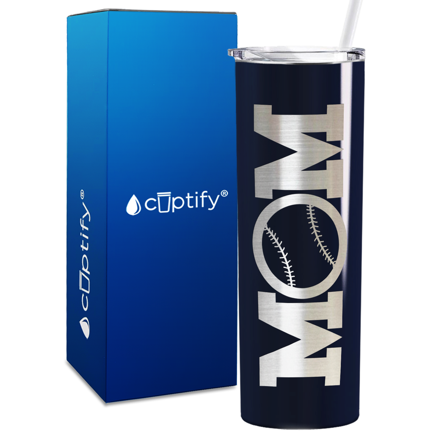 Baseball Mom Ball 20oz Skinny Tumbler