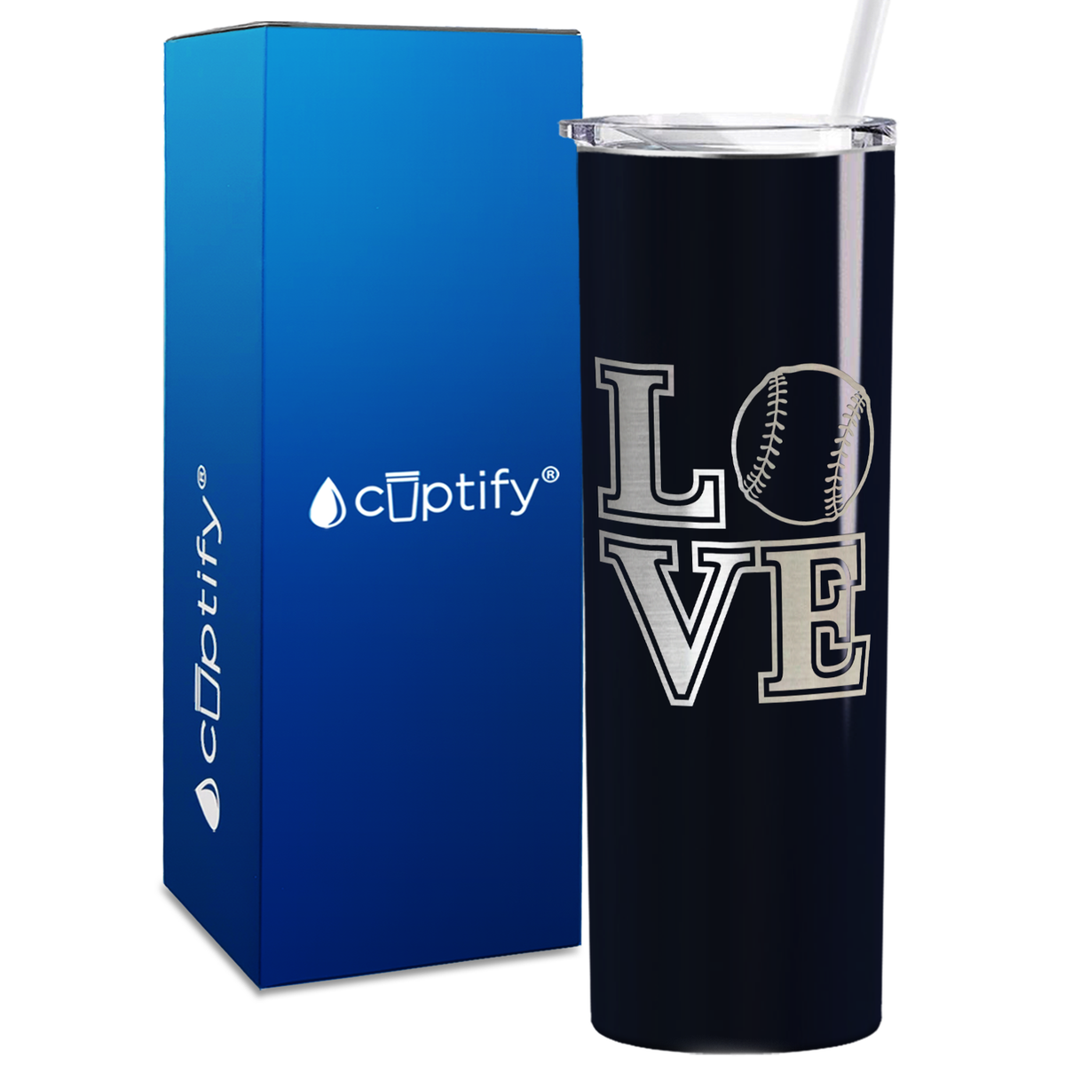 Baseball Love 20oz Skinny Tumbler